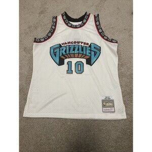 Vancouver Grizzlies Mike Bibby Mitchell Ness White Hardwood Classics Jersey NBA